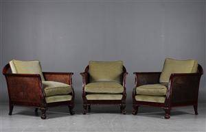 Fåtöljer, mahogny och rotting 3
