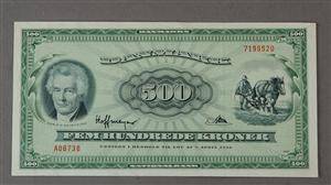 Danmark. 500 kr. Plovmand 1967