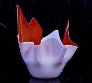 Skål, s.k näsduksskål, glas, Murano