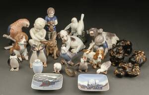 Royal Copenhagen, Bing Grøndahl m.fl. Samling figurer af porcelæn 23