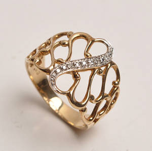 Moderne diamantring