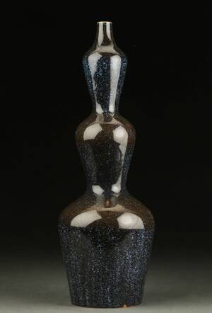 Axel Salto. Gourdformet stentøjslampe vase nr. 20651.