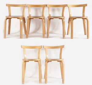 Stolar 6st, Alvar Aalto, modell 68