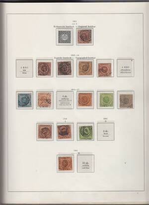 DANMARK. Samling i Stender album 1851-2007 stemplet.