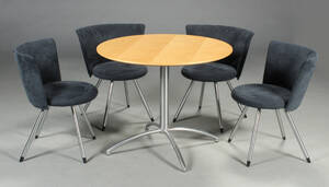 Samling stole og bord, Johannes Foersom Peter Hiort-Lorenzen. Stole, model Donna 5