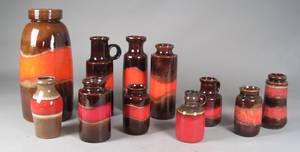 Samling Fat Lava, W. Germany keramik 11