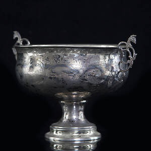 BRÄNNVINSSKÅL, silver, Nils Grubb verksam1758-1785 90 i Hudiksvall.