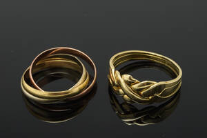 2 vintage ringe af guld