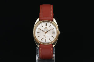 Omega Constellation herrearmbåndsur af stål med guldkappe, 1960erne
