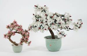 Dekorationsblommor 2st, Kina, 1900-tal