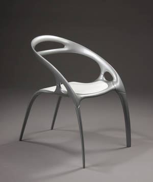 Ross Lovegrove GO silver chair