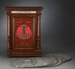 Polyphon Musik-Automat spillemaskine m. plader 1800 tallet 25