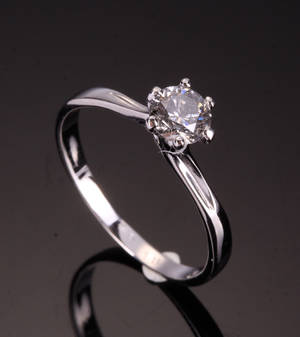 Diamantring, ca. 0.58 ct.