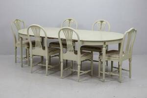 MATBORD, med STOLAR, 4 2 st, Axet, gustaviansk stil, 1900-tal