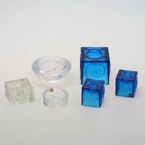 GLASFÖREMÅL. Lyktor och skålar, bl.a Erik Höglund, Kosta och Eneryda glasbruk. 6 delar.