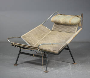 Hans J. Wegner, flaglinestolm, grønlakeret stel Denne vare er sat til omsalg under nyt varenummer 5080495