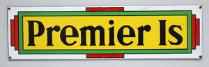 Emaljeskilt. Premiere Is