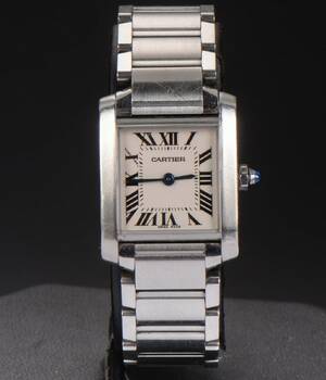 Cartier Tank Francaise, damearmbåndsur Denne vare er sat til omsalg under nyt varenummer 5092206