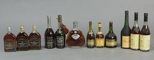 Samling cognac bl.a. Renault Carte Noire Extra, Prunier m.m. 12