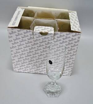6 st. champagneglas, Maria Rosenthal, kristall