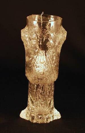 EUGEN MONTELIN REJMYRE GLASVAS MED ANSIKTE, HÖ 28 CM