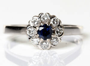 SAFIR- OCH DIAMANTRING