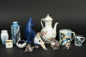Royal Copenhagen Kongeligt Porcelæn, Bing Grøndahl m.m. Samling figurer m.m. 12