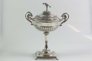 LARS ADOLF SJÖBERG, strösockerskål, silver, senempire, Stockholm, 1826, ca 832 g
