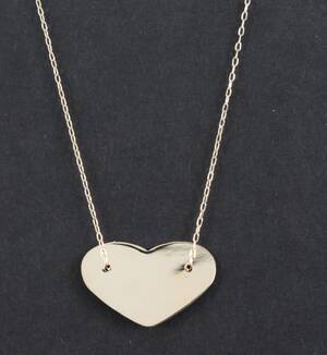 Necklace with heart motive in 14k