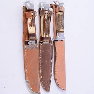 KNIVAR, 3-stycken, Hugo Köller, Solingen mm.