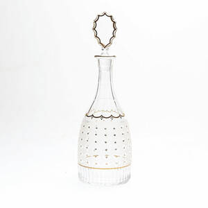 KARAFF med propp, glas, Kosta Odelberg tidigt 1900-tal.
