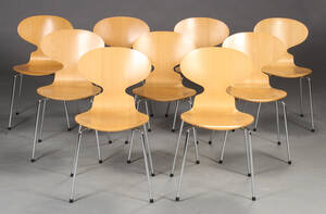 Arne Jacobsen. Myren. Spisestole stabelstole, model 3101 9
