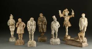 Axel Locher. Kongelige skuespillere, figurer af gips 8