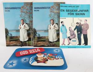 Äldre reklamskyltar 4st, bl.a. Skinnarmäster, Malung