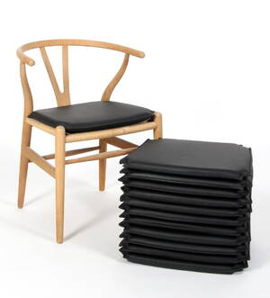 Hyndesæt til Hans J. Wegners Y- stol. Sort læder 12