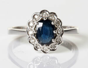 SAFIR- OCH DIAMANTRING