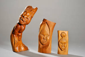 Grønlandica. Tre træfigurer, Sydgrønland 3