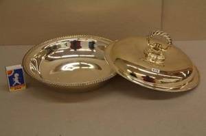 Skål med lock nysilver