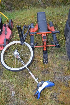 Snowracer, enhjuling cykelställ till dragkrok