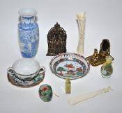 Skulptur Buddha gjuten Brons Kina 1900-Tal