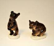 Djurfiguriner Porslin Made In USSR 2 Stycken