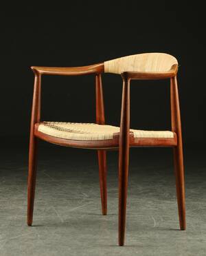 Hans J. Wegner. Armstol af teak The chair, Johannes Hansen
