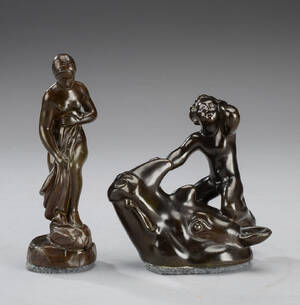 Just Andersen. To figurer af Discometal. 2