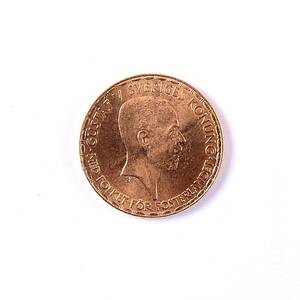 GULDMYNT, 20 kr 1925, Gustaf V, Sverige.