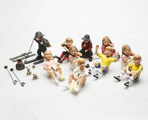 SAMLING FIGURINER, 10 st, konstmassa, Candy design, Norge.