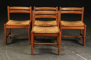 Børge Mogensen. Fire stole, oregon pine, model 503, Asserbo-serien 4