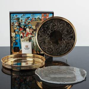 BRICKA belagd med 24 K guld, Scandia Present