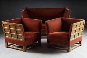 Soffa och ett par fåtöljer, Elias Barup 1910-2001