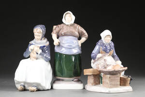 Royal Copenhagen og Bing og Grøndahl, tre porcelænsfigurer 3