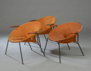 Hans Olsen for Lea Design. Tre ballonstole, ruskind 3